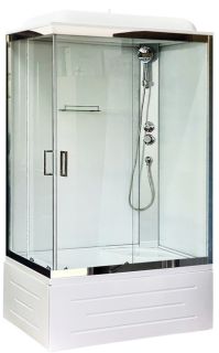 Душевая кабина Royal Bath BP правая стекло белое/прозрачное 100x80см RB8100BP5-WT-CH-R